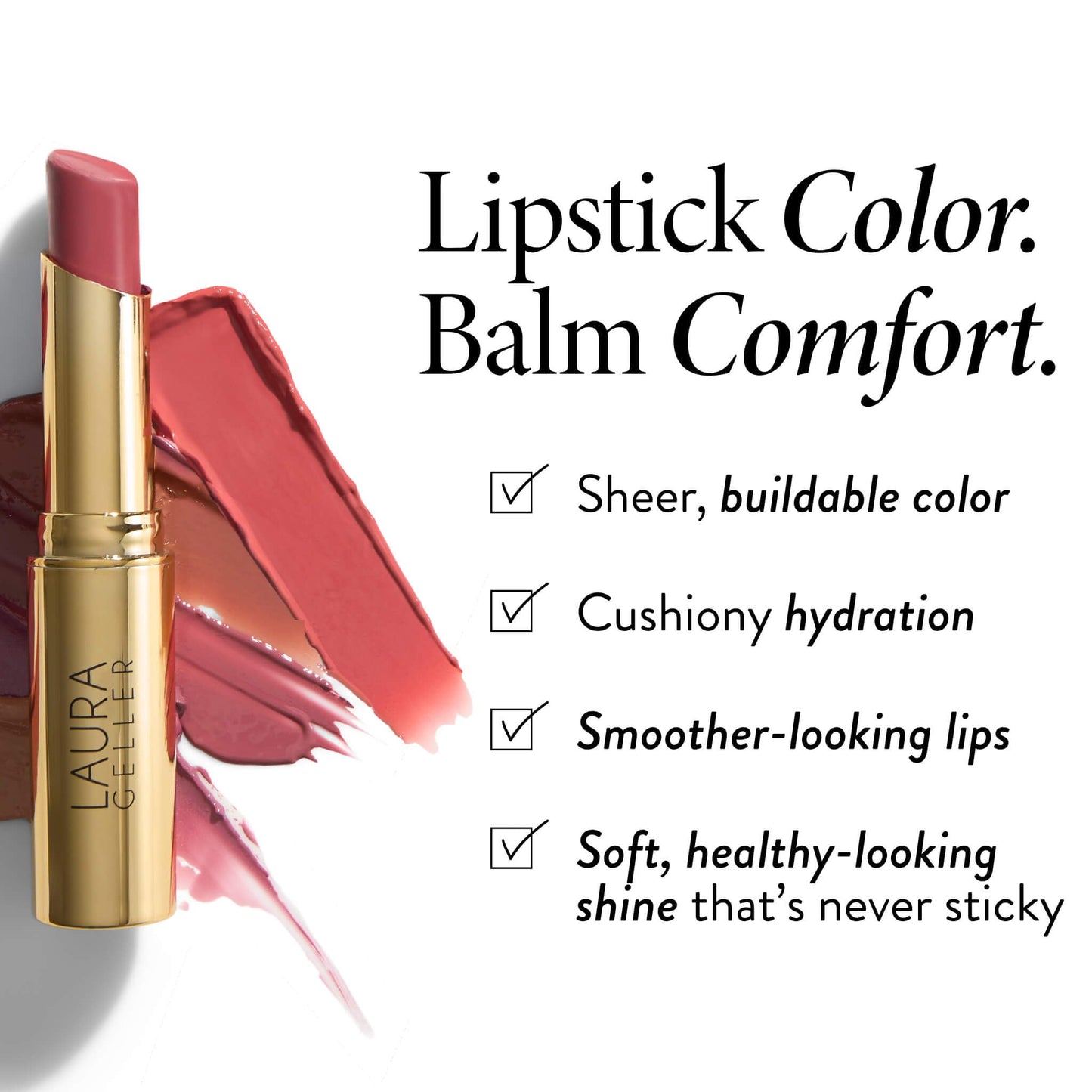 LAURA GELLER NEW YORK Jelly Balm Tinted Lip Balm - Sheerly Amazing - Hydrating Lip Color with Shine Finish - Squalane & Vitamin E - Buildable Sheer Beauty and Personal Care LAURA GELLER NEW YORK