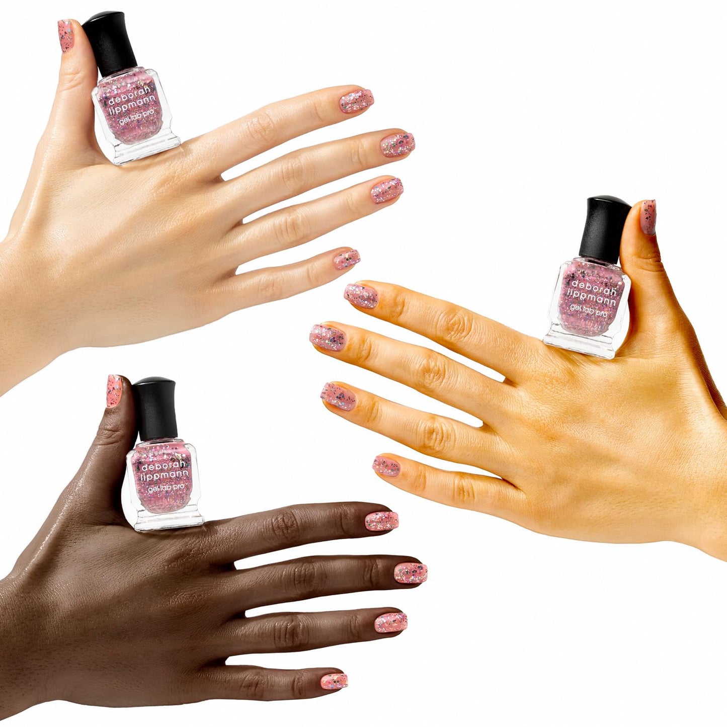 Deborah Lippmann Gel Lab Pro Nail Polish Treatment Enriched for Nail Health, Wear, and Shine No Animal Testing, 21 Free, Vegan Pink Colors