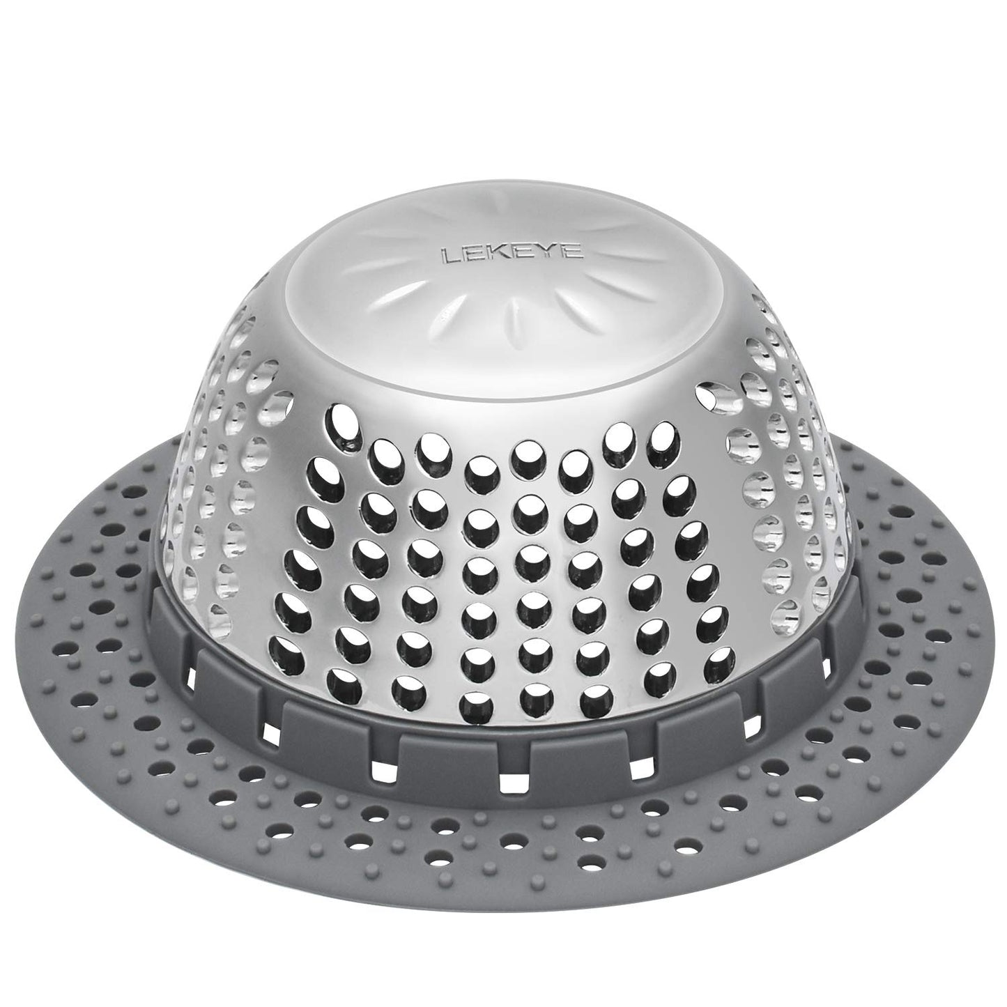 LEKEYE Drain Hair Catcher/Bathtub Drain Cover/Drain Protector for Pop-Up & Regular Drains(Patented Product)