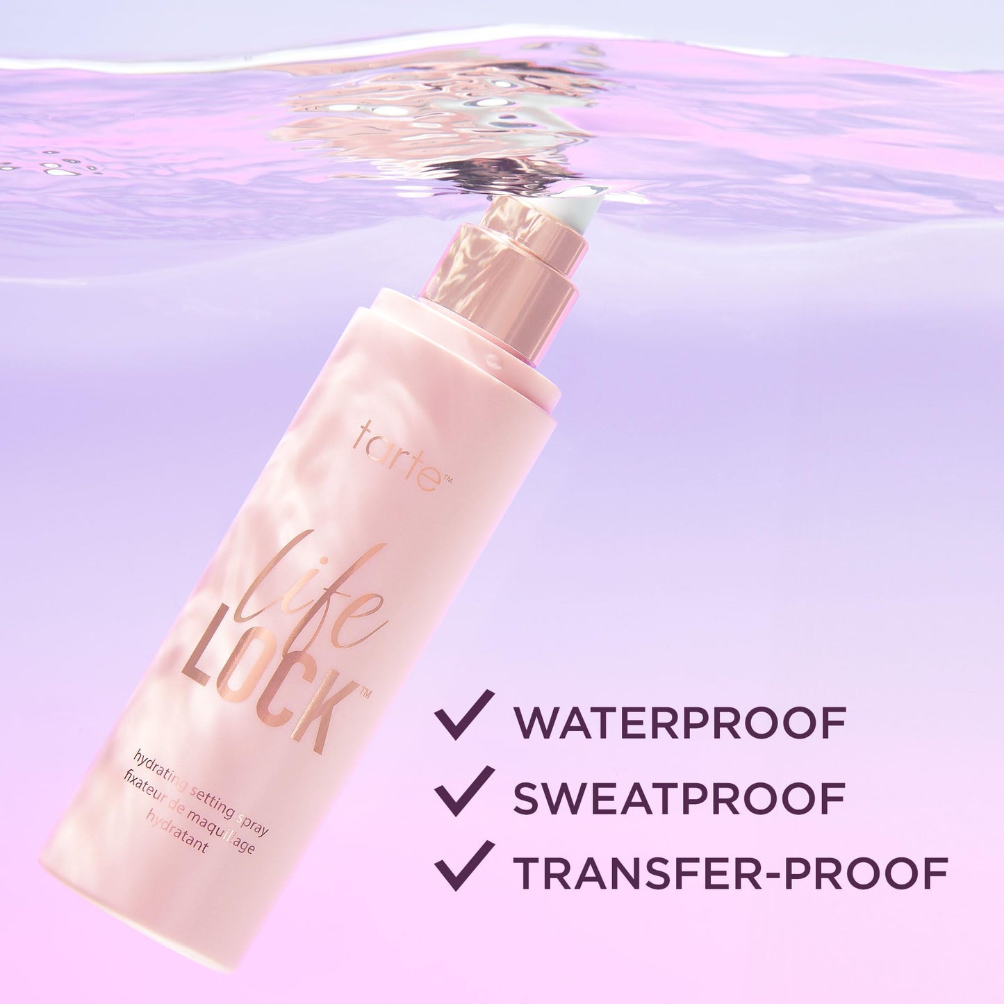 tarte life lock hydrating setting spray - 10-in-1 Weightless Mist to Hydrate & Lock Long-Lasting Makeup, Waterproof, Sweatproof & Transfer-Resistant Beauty and Personal Care tarte