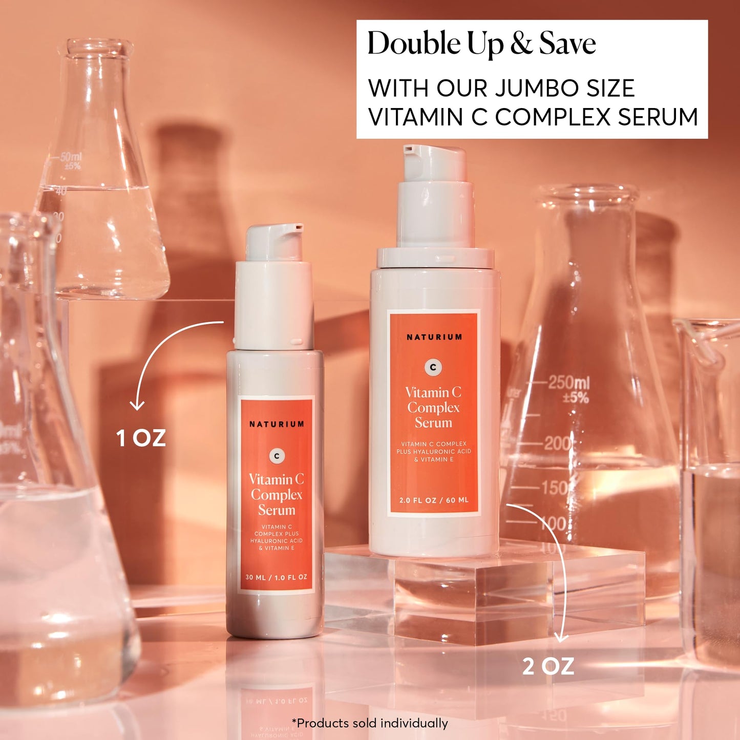 Naturium Vitamin C Complex Face Serum, Plus Hyaluronic Acid & Vitamin E, Anti Aging Skin Care Treatment, 1 oz