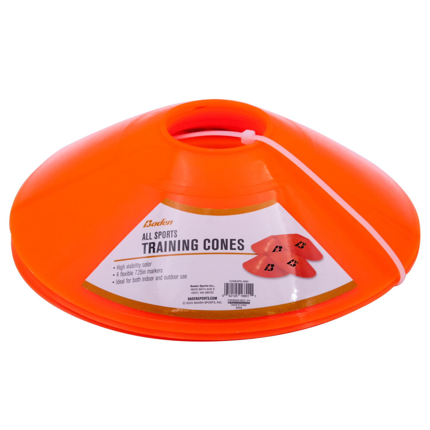 Baden | USA Soccer Starter Kit | Includes Size 5 Ball, 4 Cones, 1 Pump & 1 Bag with Drawstring