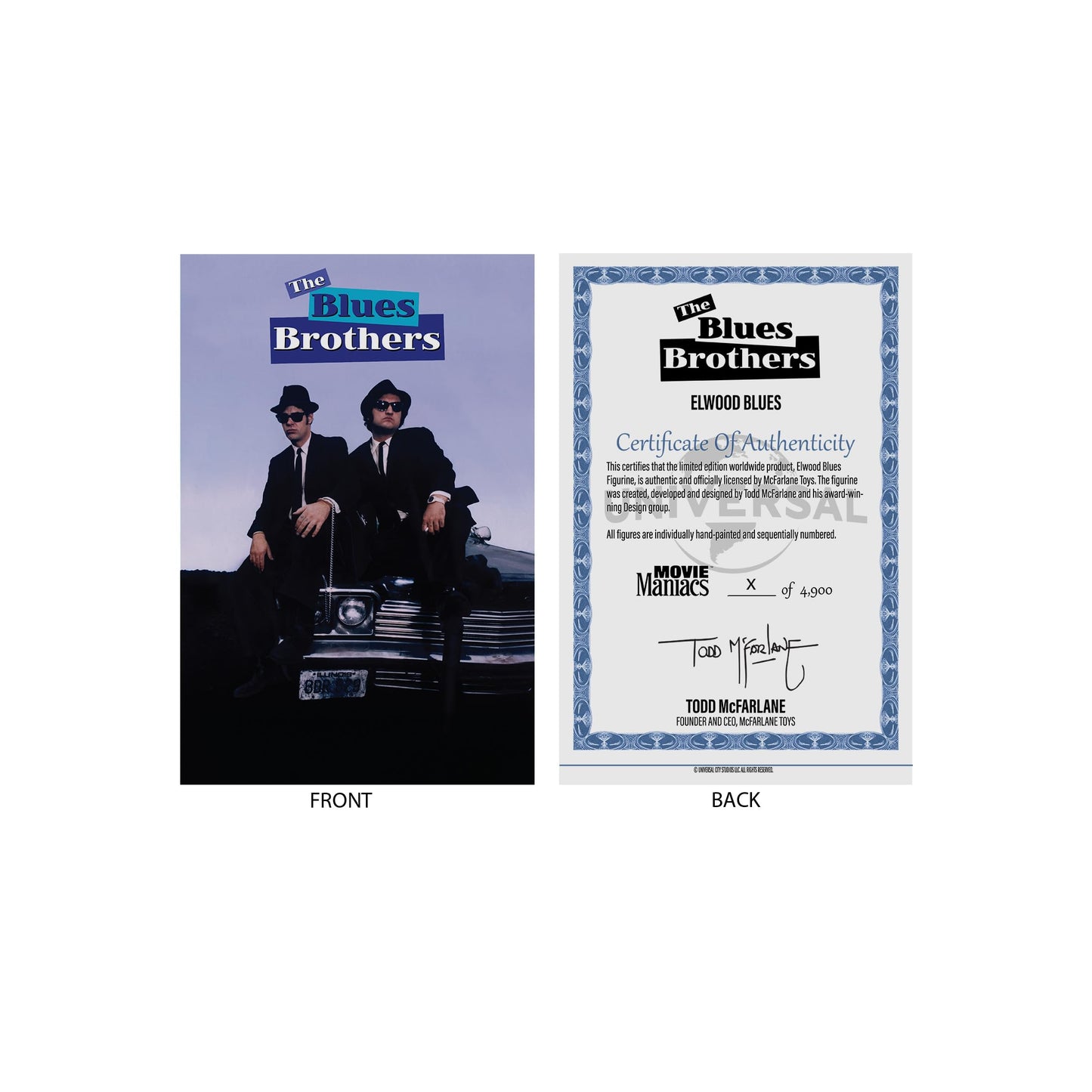 McFarlane Toys - The Blues Brothers Jake & Elwood Blues 6in Posed Figure 2 Pack, Gold Label