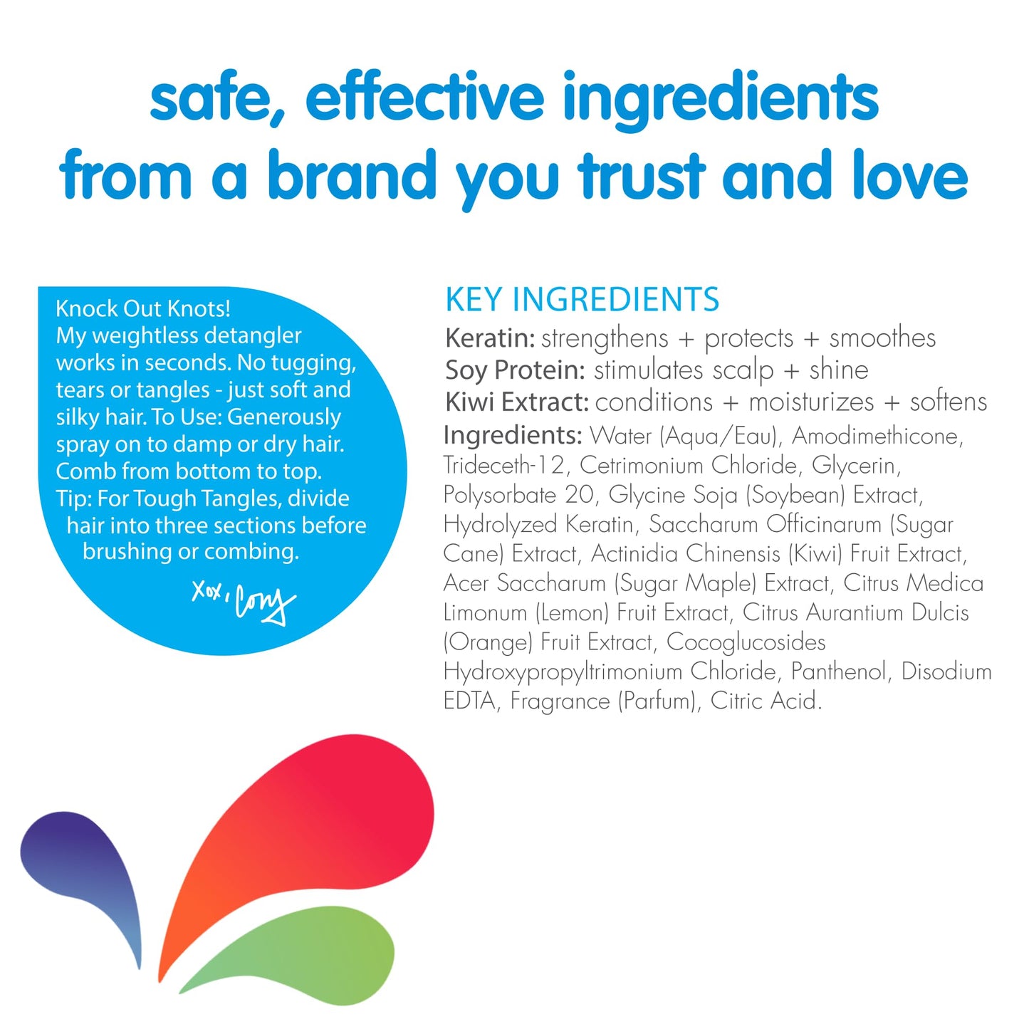 So Cozy Kids Hair Detangler & Leave-In Conditioner Spray – Paraben-Free, Frizz Control & Conditioning Spray (8 fl oz)