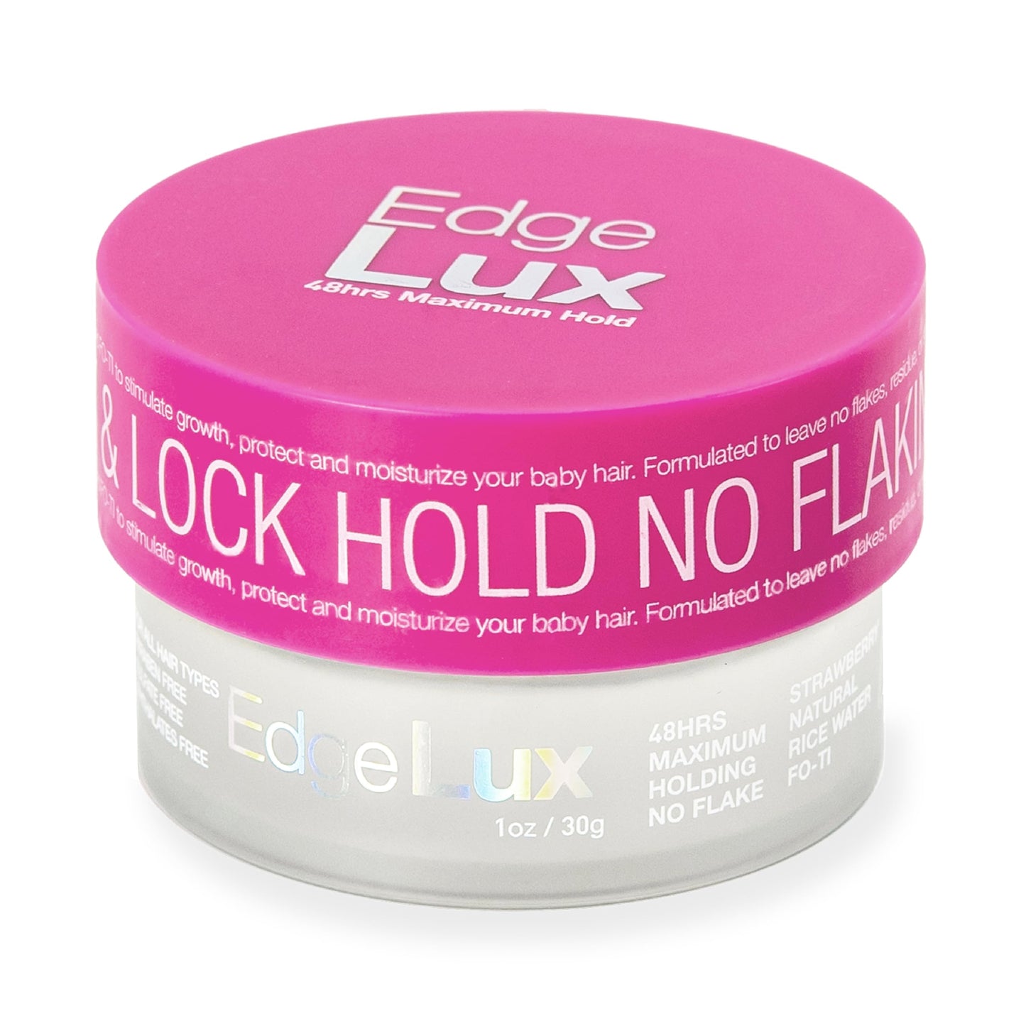 Lux Collection Edge Control Gel for 4C Hair - 48 Hour Maximum Hold Edge Control, Edge Lux with Castor Oil, Keratin & Biotin, Non-Flaking Styling Gel