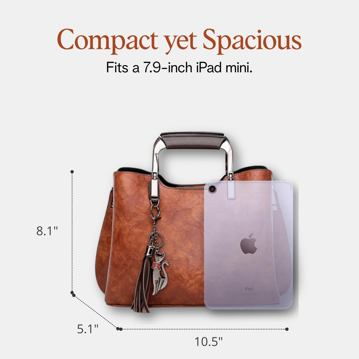 rofozzi Small Vegan Leather Purse for Women, Top Handle Purse, Women’s Shoulder Handbags, Leather Satchel Bag