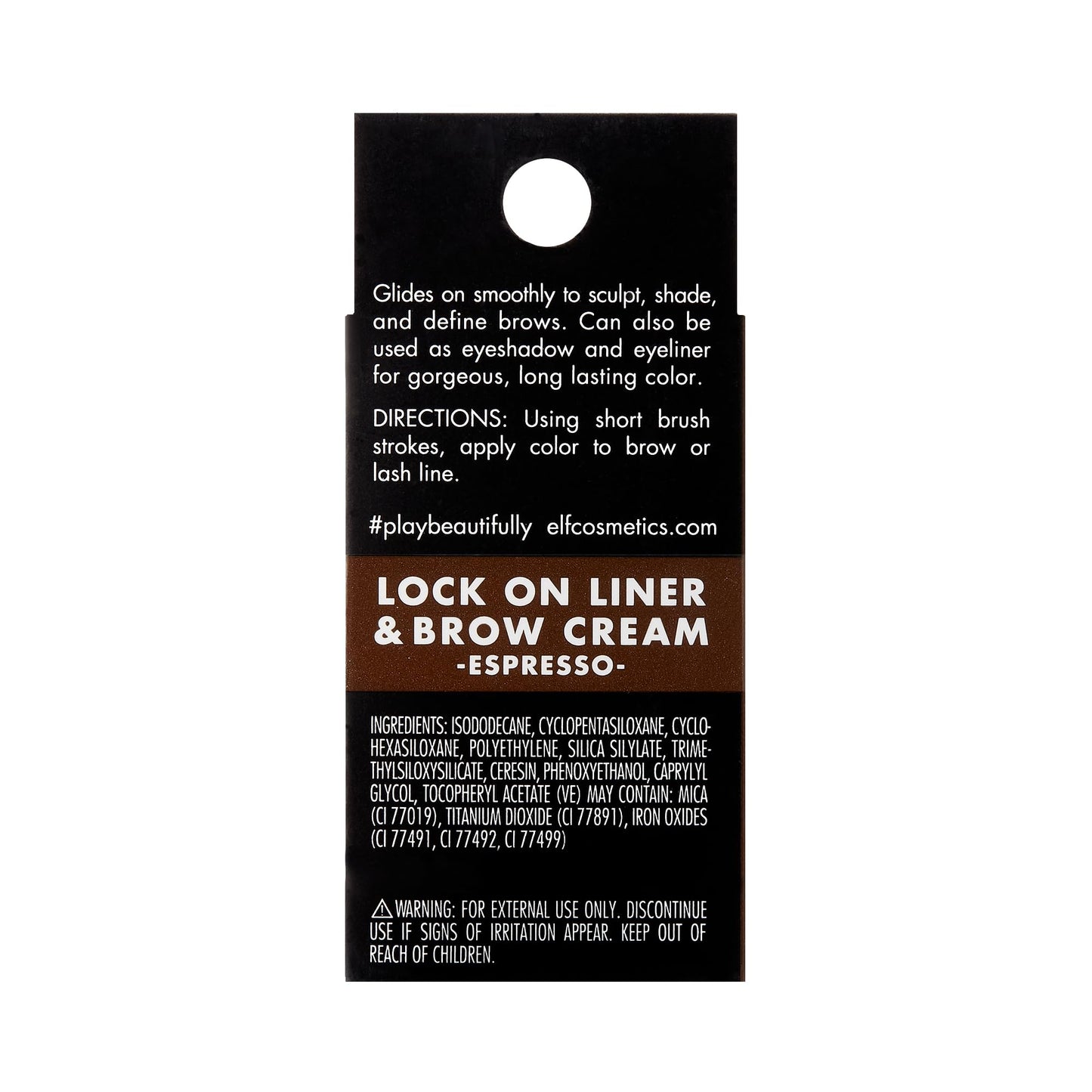 e.l.f. Lock On Liner and Brow Cream 81945 Espresso 0.6oz