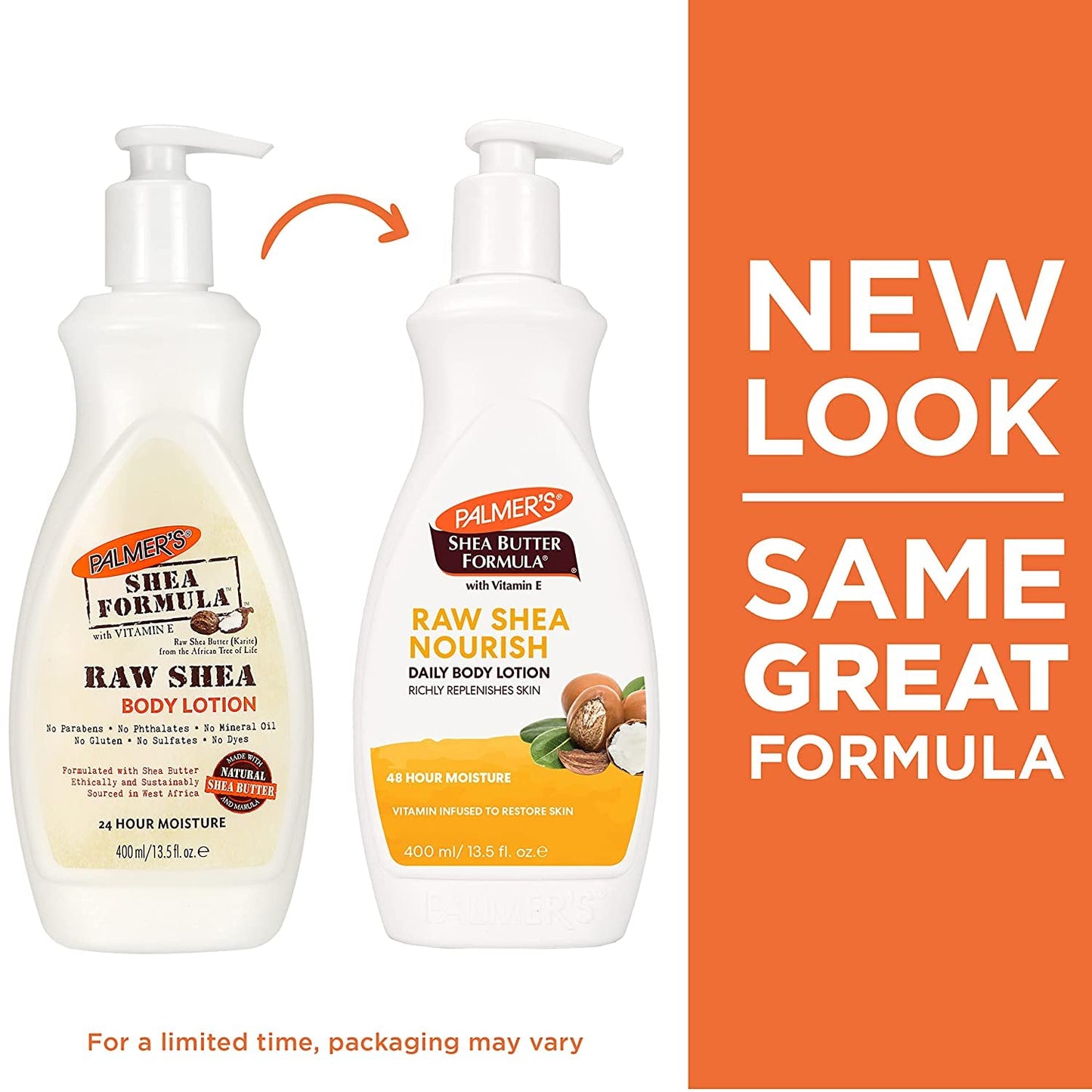Palmer's Shea Formula Raw Shea Body Lotion, Pump 13.50 oz (Pack of 7)