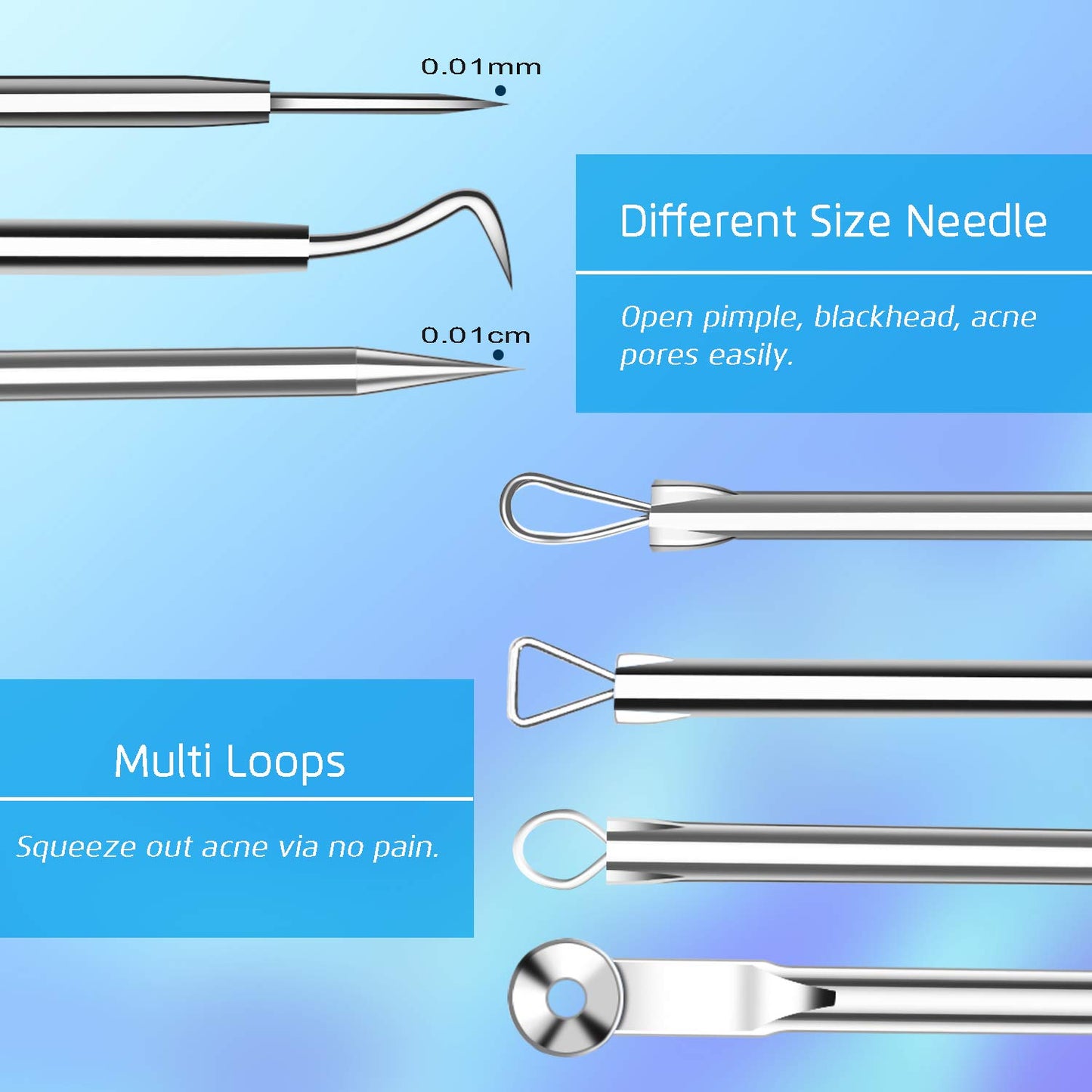 Best Blackhead Remover, Blackheads Blemish Removing, Acne Whitehead Removal Kit, Pimple Comedone Extractor Tool, Popper Pimples Treatment,