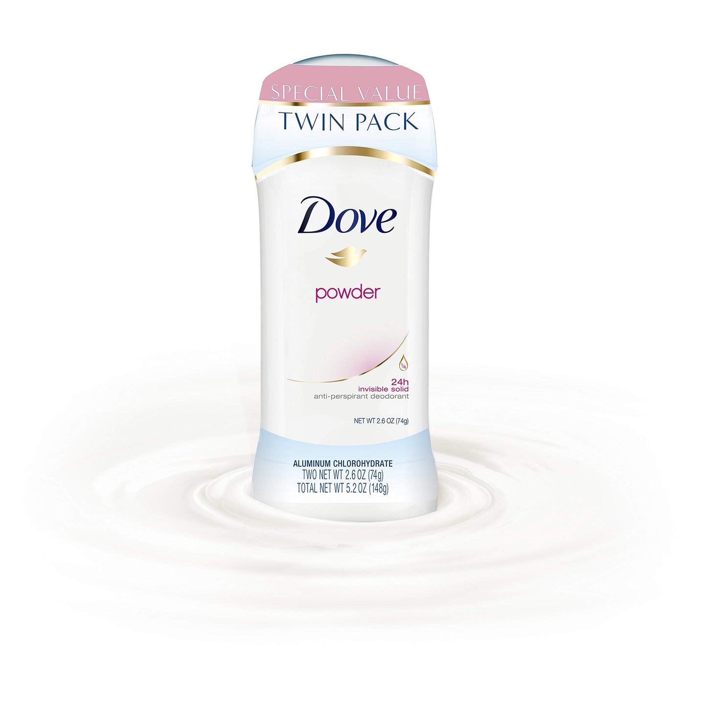 Dove Anti-Perspirant Deodorant Invisible Solid, Powder, Twin Pack 5.20 oz (Pack of 2) Beauty and Personal Care Dove