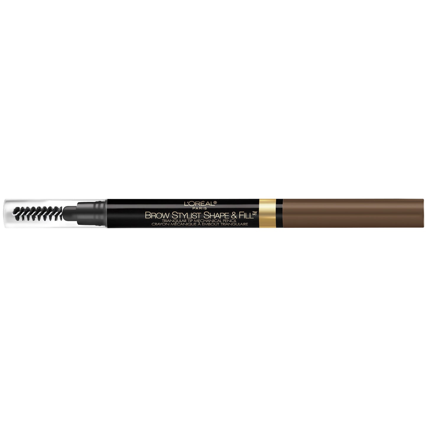 L'Oreal Paris Brow Stylist Shape & Fill Mechanical Eye Brow Makeup Pencil, Brunette, 0.008 oz.