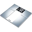 Beurer BF70 Body Fat Scale, Weight, Water & More, Smart Digital Scale for Full Body Analysis, BMI & Calorie Display, App Sync via Bluetooth, User…