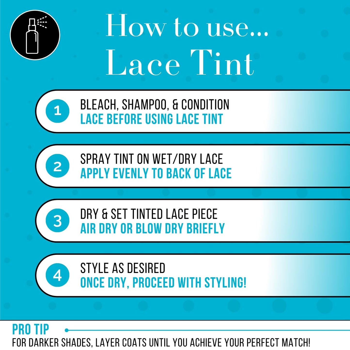 Bold Hold Lace Tint - Water-Based Wig Lace Dye for Undetectable Hairline - Safe for All Lace Front Wigs & Closures - Professional Skin Tone Match by