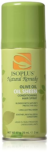 Isoplus Natural Remedy Olive Oil Sheen Conditioning Hair Spray, 2 oz