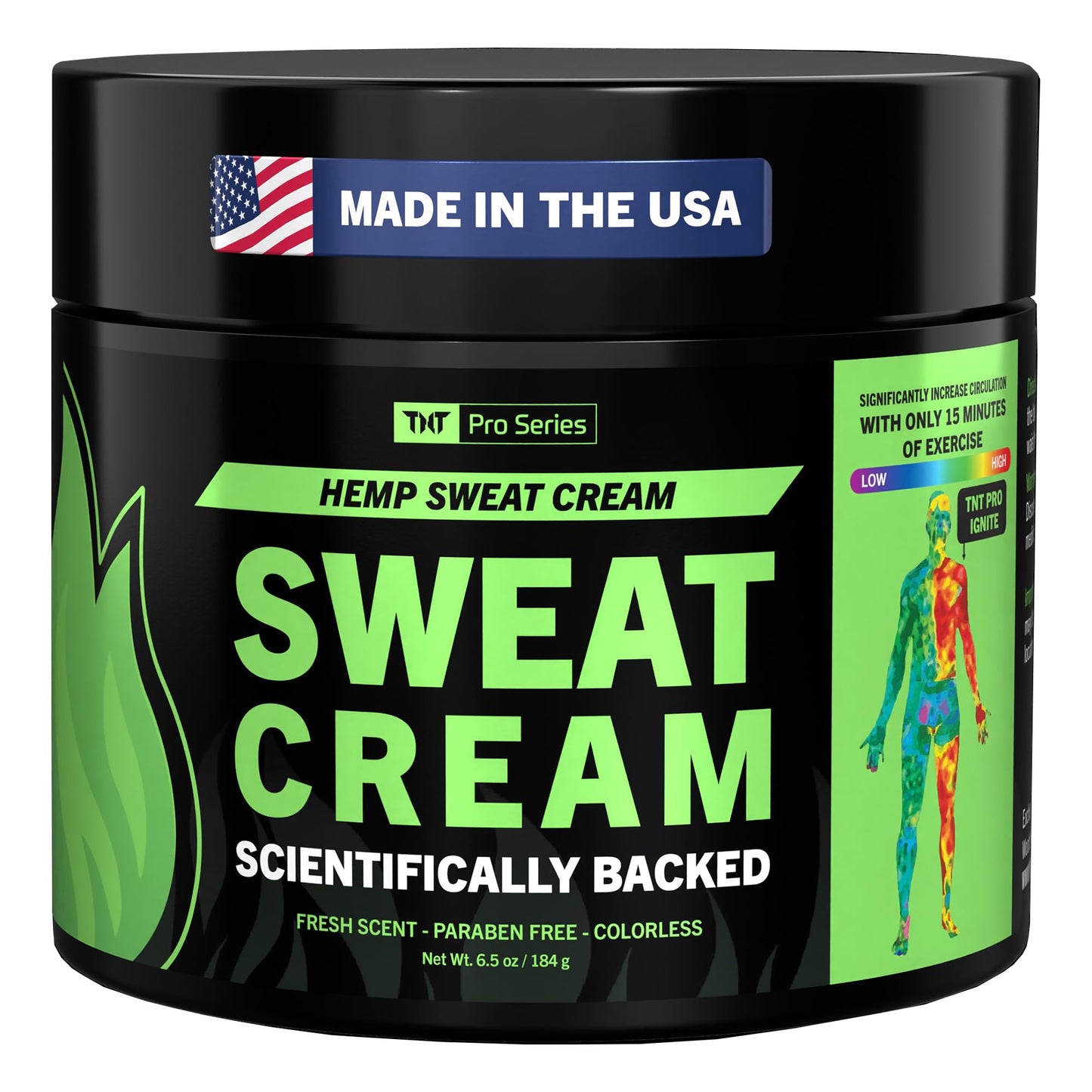TNT Pro Ignite Hot Sweat Cream, Workout Cream, Thermogenic Cream for Men & Women, Heat Skin Lotion (6.5 Ounce, Sweat Cream Jar)