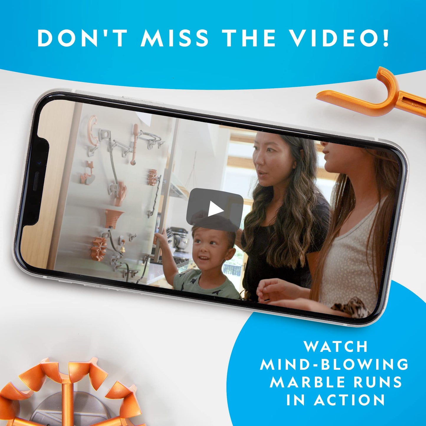 National Geographic Magnetic Marble Run 150pcs – STEM Building Set with Tracks, Trick Pieces & Marbles for Kids & Adults (Amazon Exclusive)