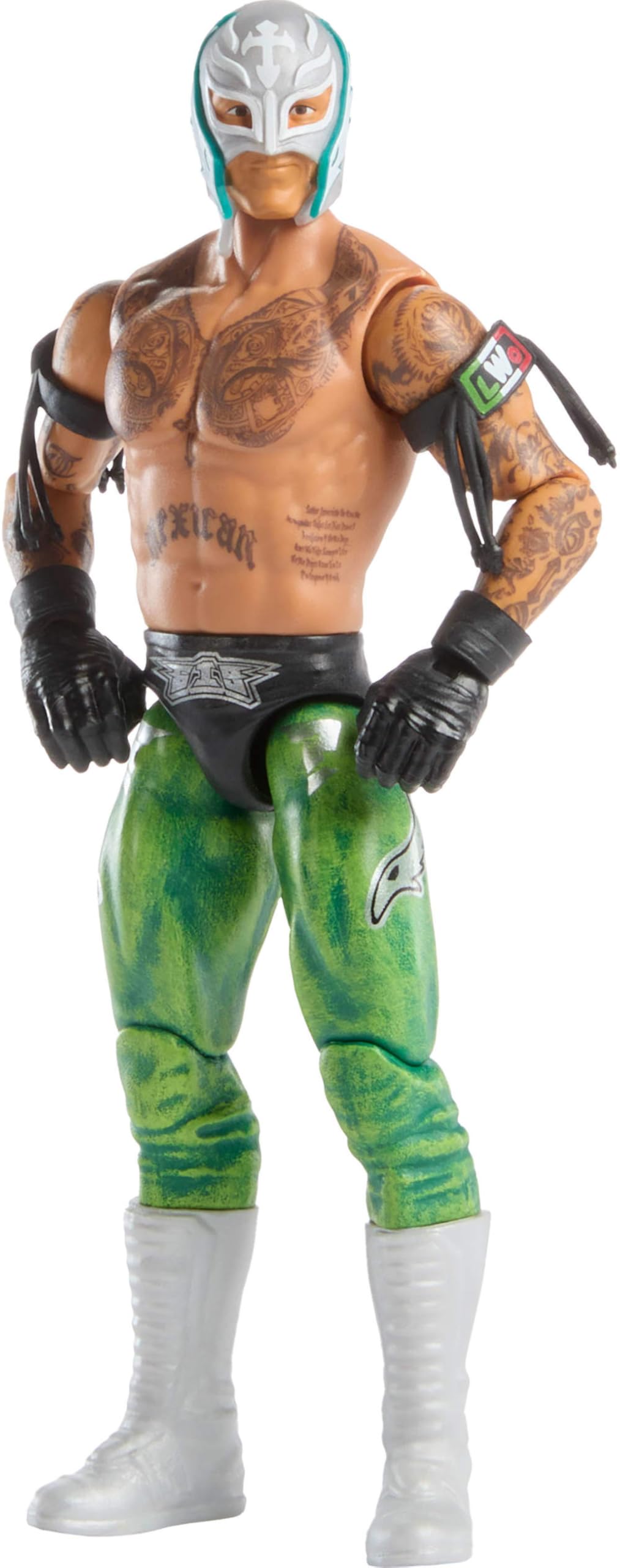 Mattel WWE Rey Mysterio Action Figure, Main Event Series #157, 6-inch Collectible Superstar with 14 Articulation Points & Life-Like Look