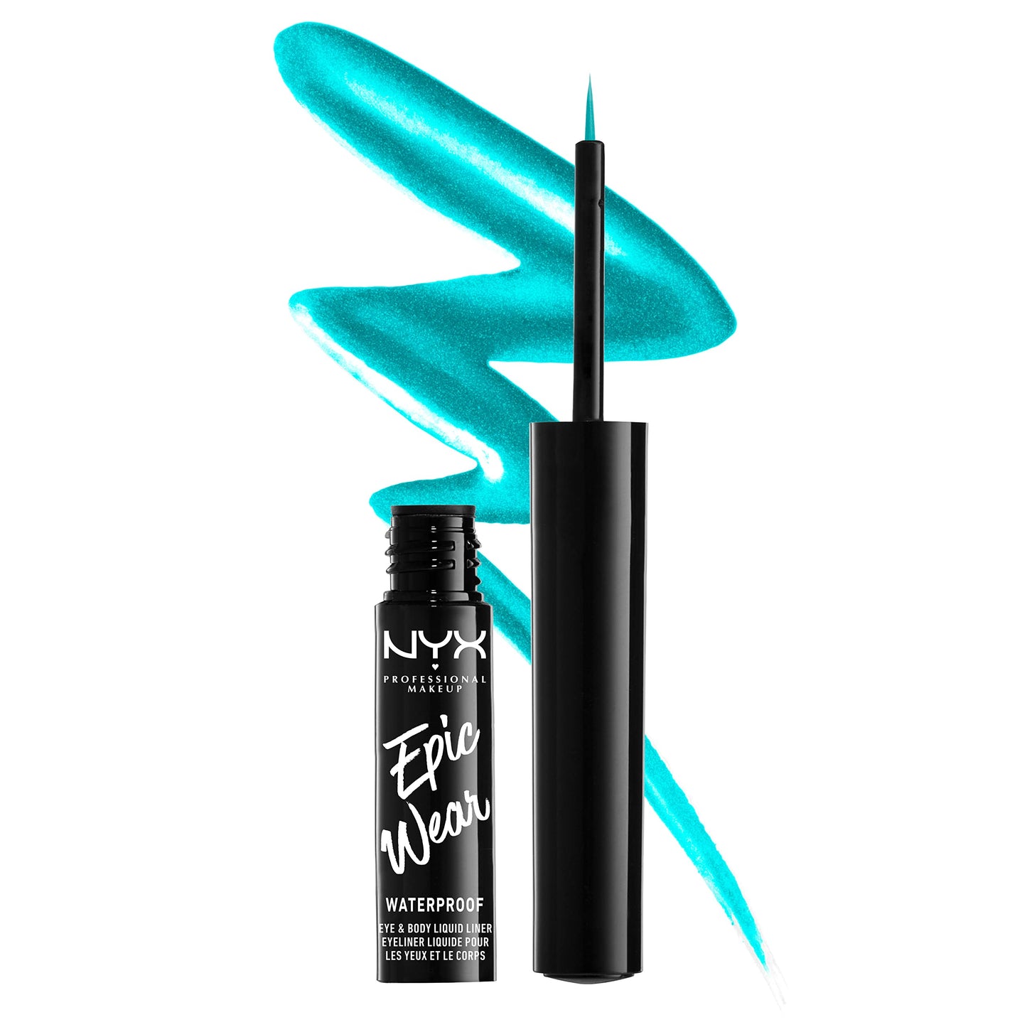 NYX Professional Makeup Epic Wear Metallic Liquid Liner, Long-Lasting Waterproof Eyeliner - Teal Metal