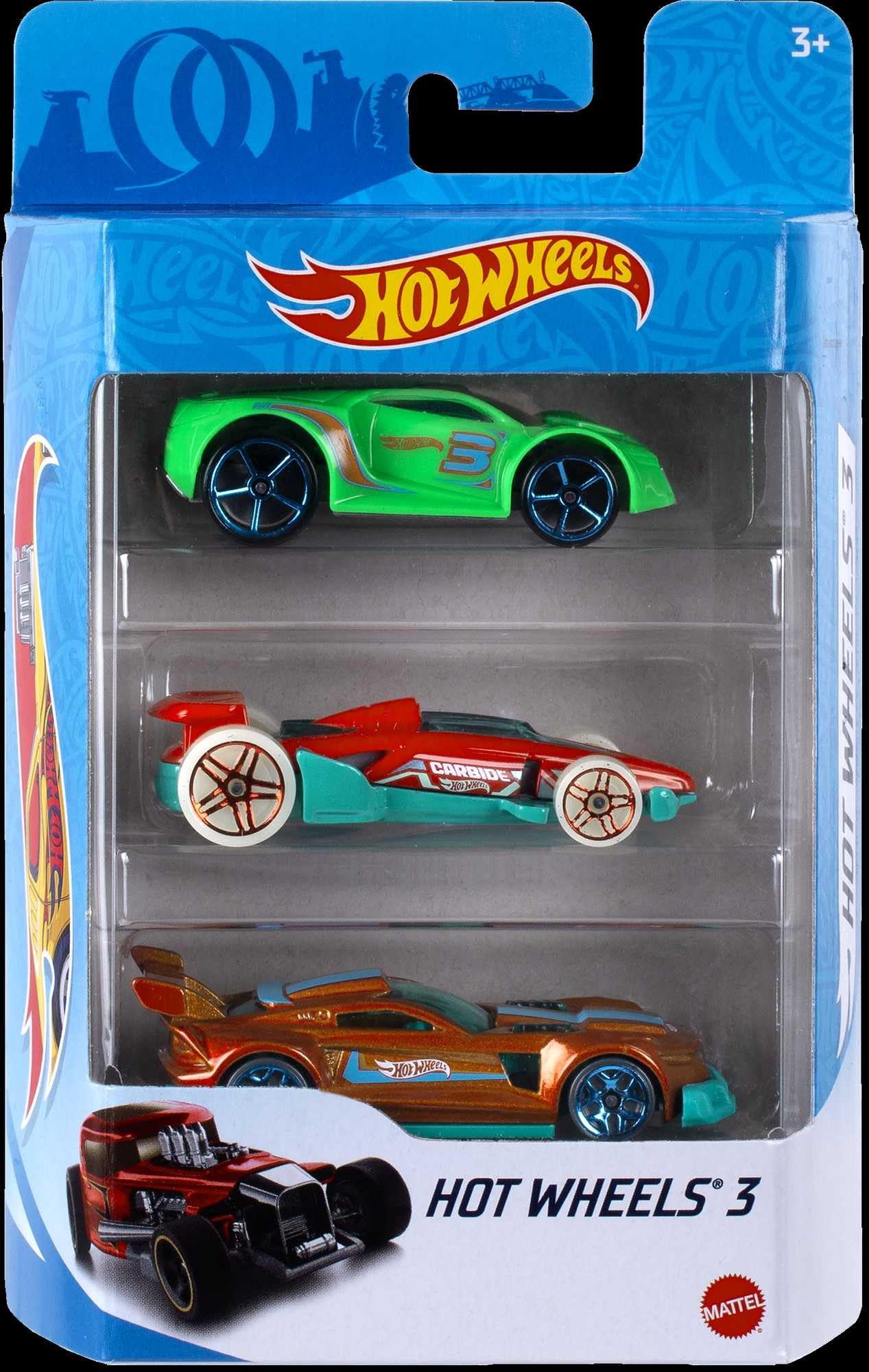 Hot Wheels 3 Car Pack, Multipack of 3 Hot Wheels Vehicles, Instant Starter Set, Collection of 1:64 Scale Toy Sports Cars, Rolling Wheels, For Kids 3…