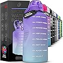 YOU GOT THIS LIVING Motivational Water Bottle with Time Marker,Half Gallon Water bottle with Straw 64 oz/2.2L Gym Water Bottle, Achieve All-Day