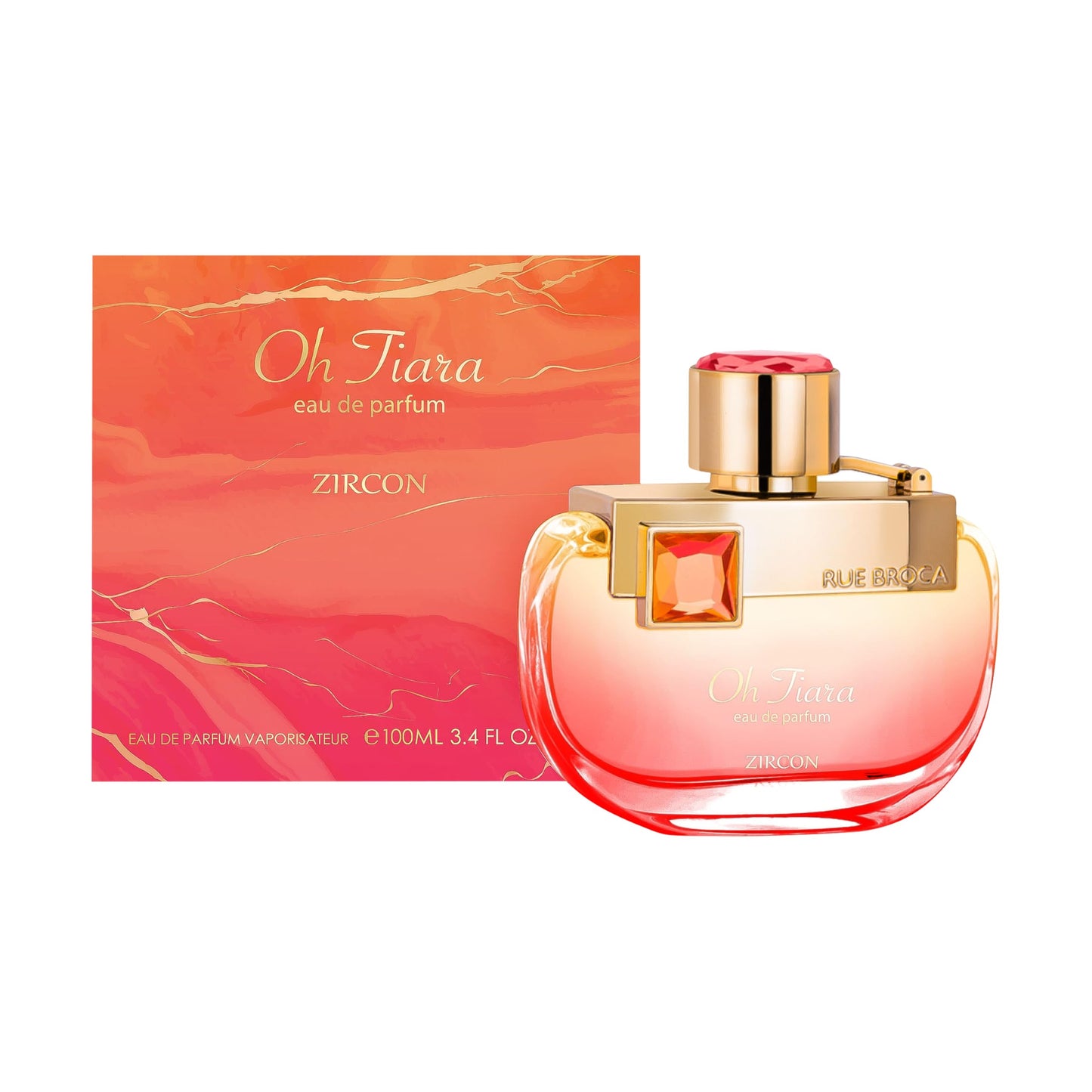 Rue Broca Oh Tiara Zircon Eau de Parfum For Women, 3.4 Fl. Oz - Sweet Fruity Floral Long-Lasting Fragrance