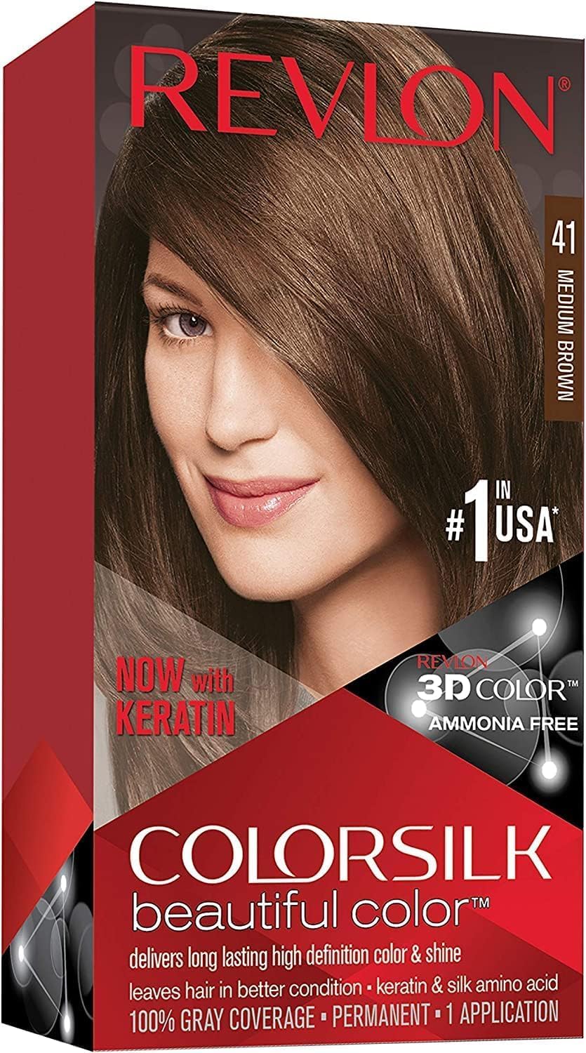 REVLON ColorSilk Beautiful Color 41 Medium Brown 1 ea Pack of, 5 Count, (Pack of 5)
