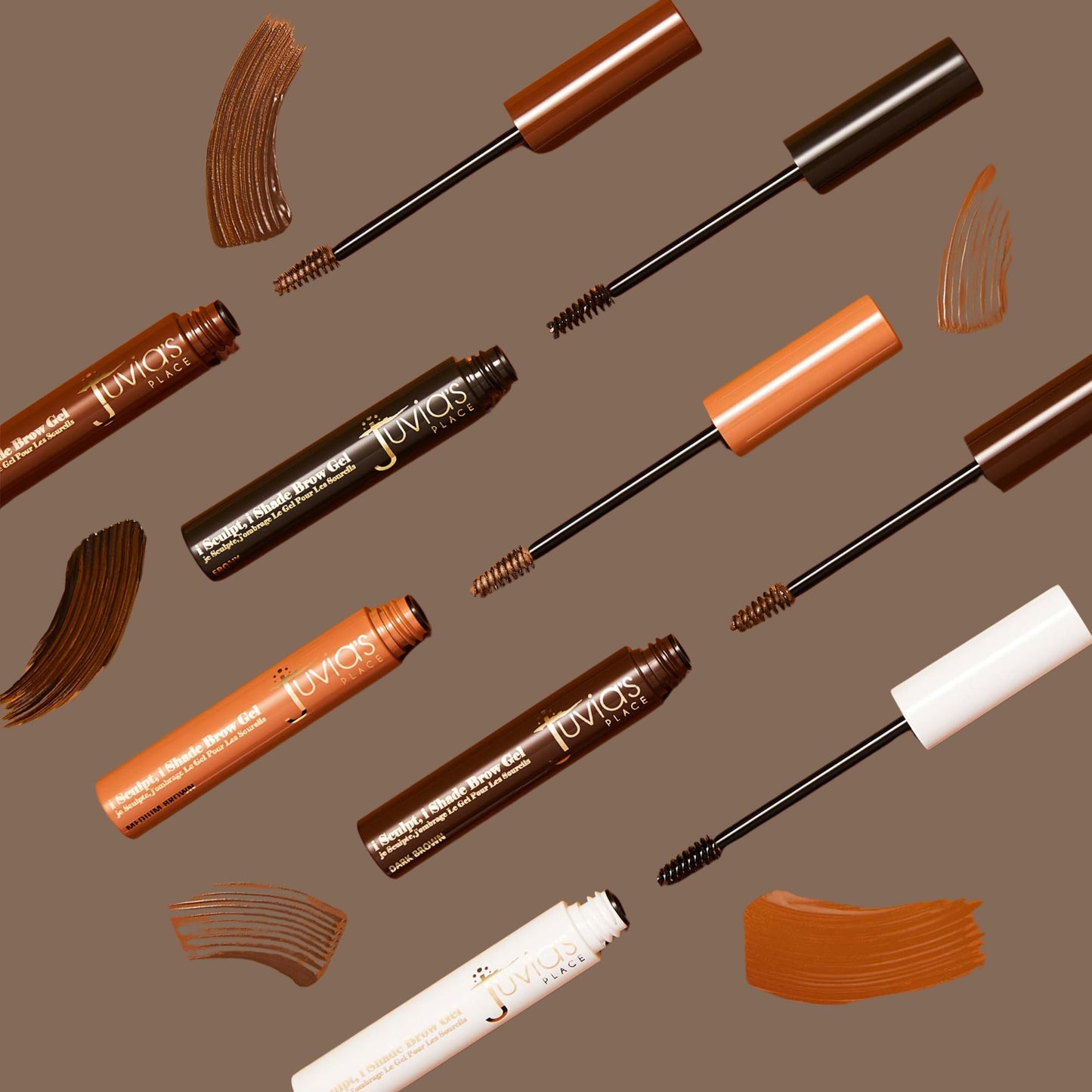 Juvia's Place iSculpt, iShade Eyebrow Gel - Dark Brown, Waterproof Gel for Eyebrows, Brows Enhancer Makeup, Brows Filler makeup, Tinted Brow…