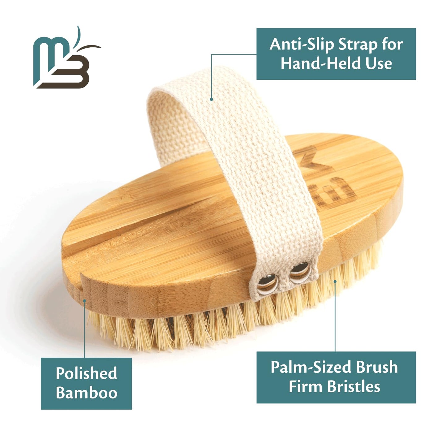 Firm Dry Brush & Shower Brush for Body - Handheld Back Scrubber Body Brush Exfoliator & Dead Skin Remover for Body Firm & Tighten Skin Improve
