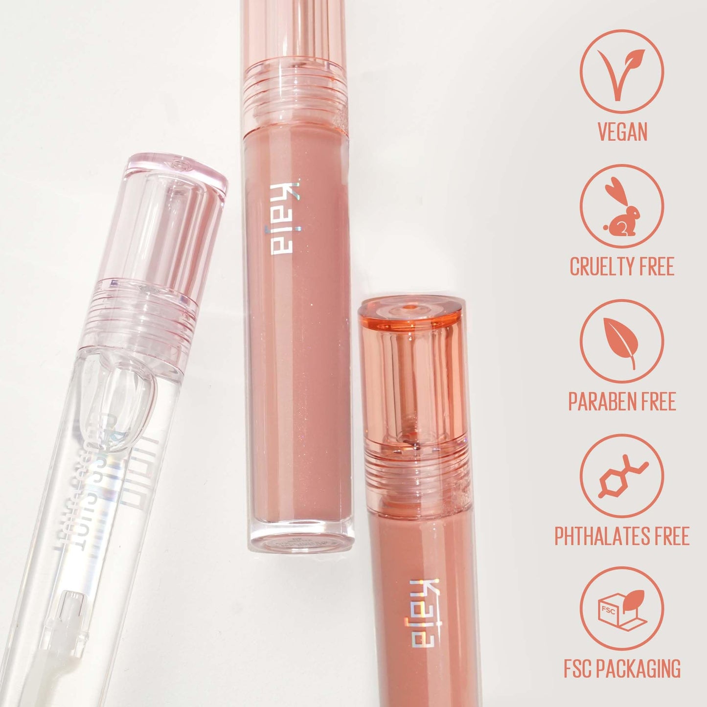 Kaja Lip Balm - Gloss Shot 01 Crystal Clear - High Shine, Non-Sticky, with Jojoba Oil, Sheer, Hydrating, Juicy, Plumper Looking, Non-irritating, Shea Beauty and Personal Care Kaja