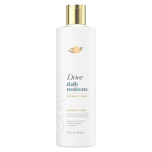 Dove Conditioner Daily Moisture Damage Therapy for Dry Hair with Bio-Protein Care Technology and Hyaluronic Serum 12 Fl Oz