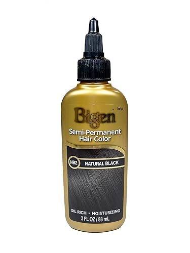 Bigen Semi-Permanent Haircolor #Nb2 Natural Black 3 Ounce (88ml) (6 Pack)