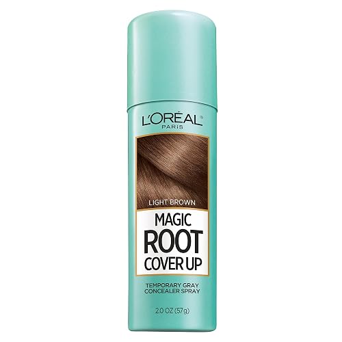 L'Oreal Paris Magic Root Cover Up Gray Hair Spray, 100% Gray Hair Coverage with Buildable, Lightweight, Transfer-Resistant, and Temporary Formula