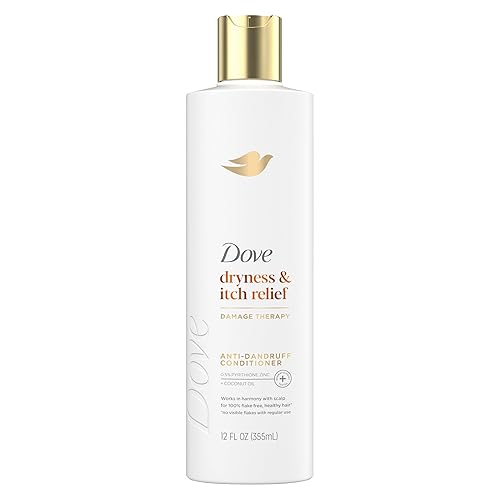 Dove Damage Therapy Derma Conditioner Dryness + Itch for Flaky Scalp with Pyrithione Zinc and Coconut Oil 12 Fl Oz