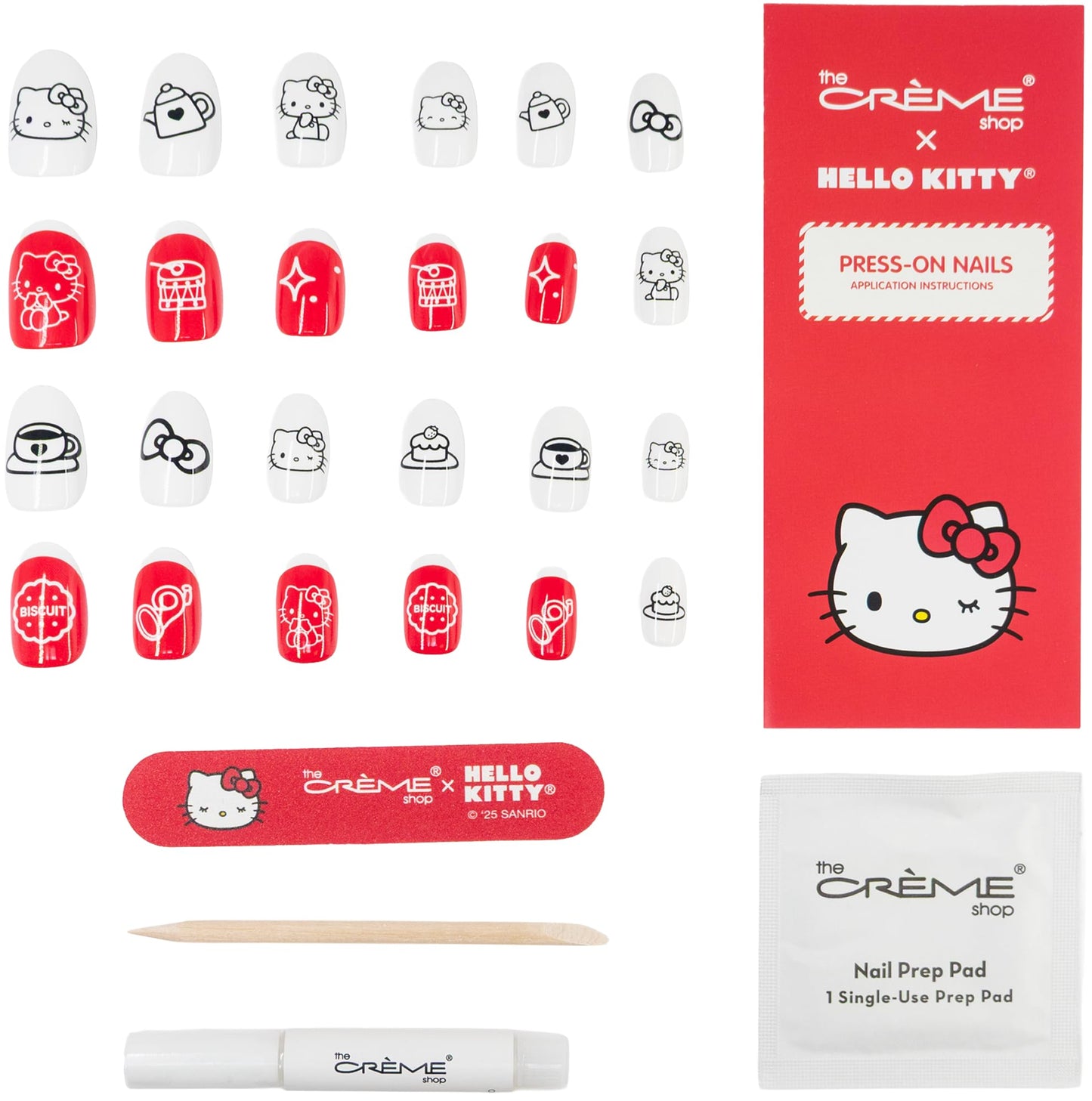 Press on Nails, Artificial Nail Tips for Manicure Beauty & Personal Care the CRÈME shop X HELLO KITTY