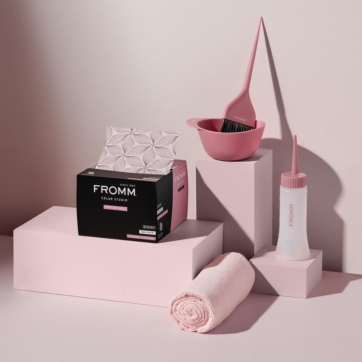 Fromm Pop Up Hair Foils, Pink Petals Pattern, Cosmetology Supplies, Hairstylist Essentials, Lightweight, Ideal for Highlighting and Coloring, Precut