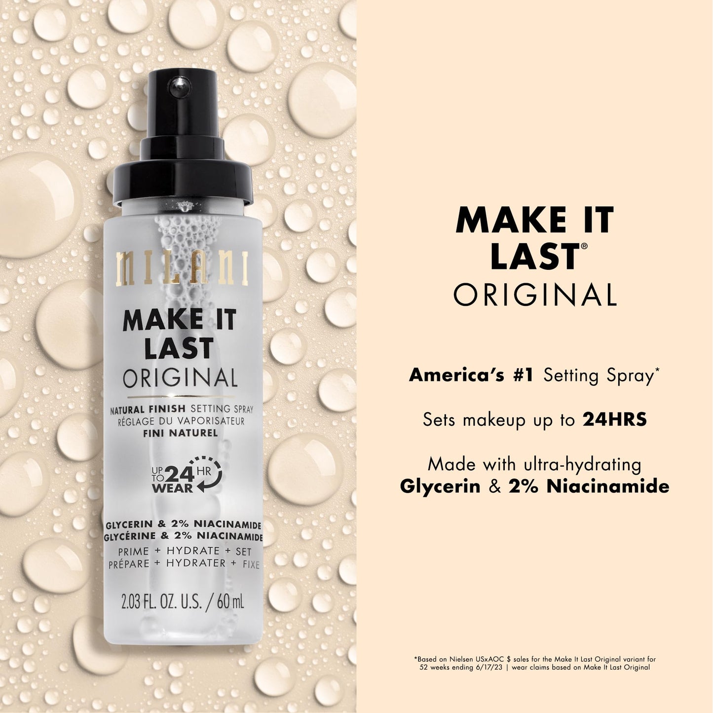 Pack of 2 Milani Make It Last Setting Spray 16 HR Wear, Make It Last (03)