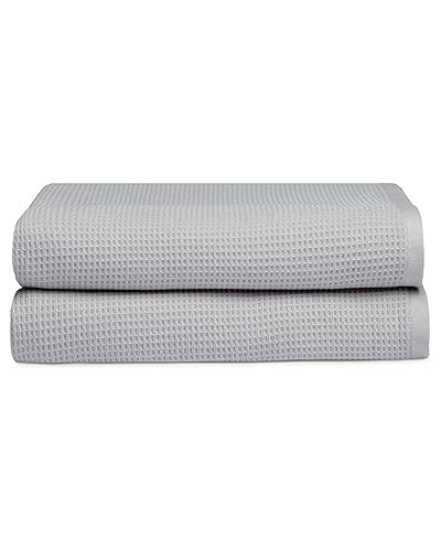 Cozy Earth Waffle Bath Sheets - 60% Cotton 40% Viscose from Bamboo Bath Sheets 40 x 65 Inches - Soft & Absorbent Terry, Reversible Mini Textured…
