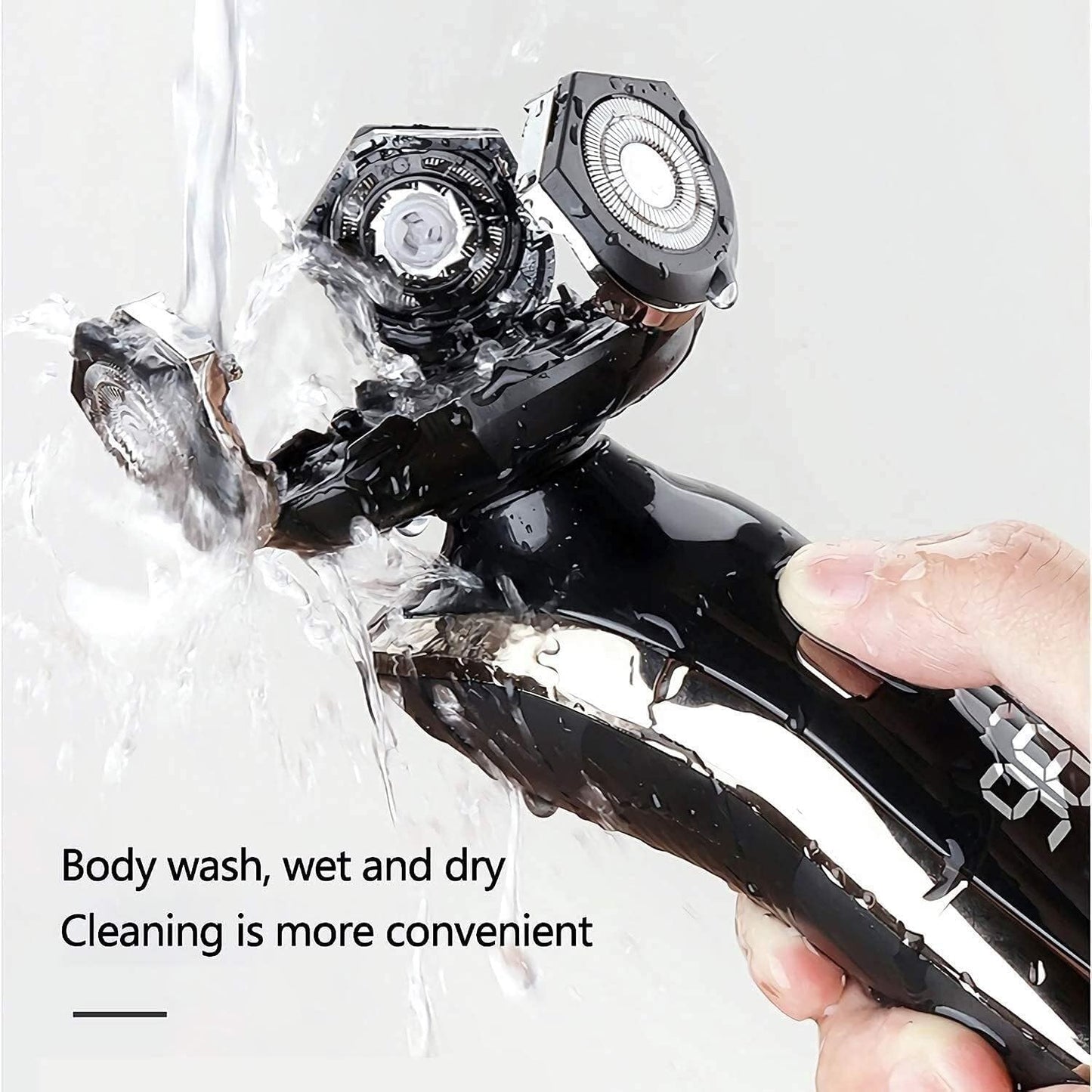 ALQPPM Electric Razor for Men, Dry Wet Waterproof Rotary Facial Shaver, Portable Face Shaver Cordless Travel USB Rechargeable with Nose Hair Beauty and Personal Care ALQPPM