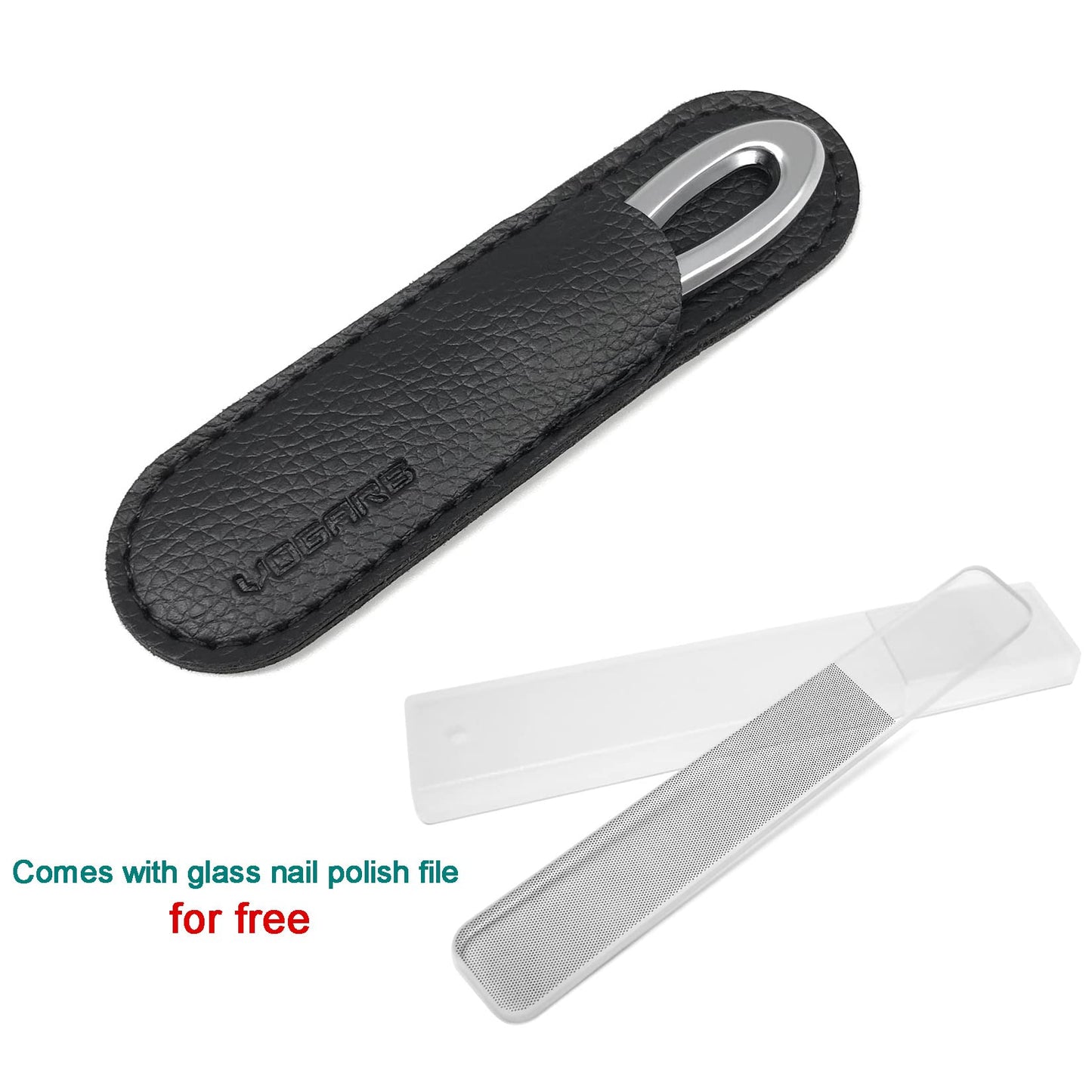 VOGARB Travel Nail Files for for Thick Toenails, 3.6 Inch Diamond Nail File for Natural Nails, Double Sided 180 Diamond Grits Emery Boards for Men