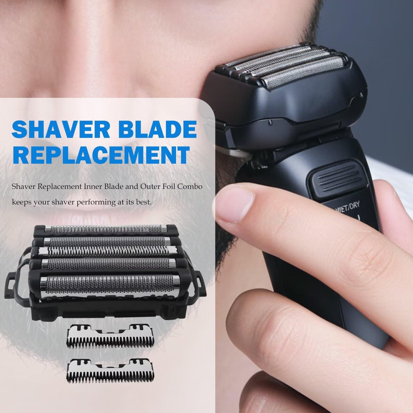 WELURE WES9032P Shaver Replacement Inner Blades & Outer Foils Compatible for Panasonic ARC5 Razor ES-LV97-K, ES-LV67-K, ES-LV95-S, ES-LV65-S Beauty and Personal Care WELURE