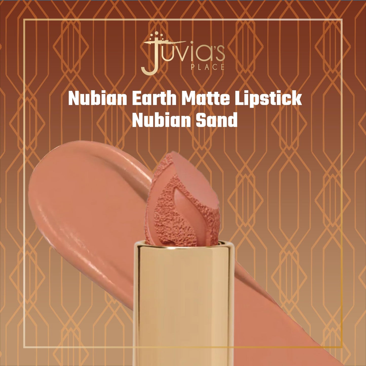 Juvia's Place Nubian Earth Matte Lipstick Nubian Sand - Hydrating, Long-lasting, Richly Pigmented Lip Makeup, Creamy Lipstick with Matte Finish,