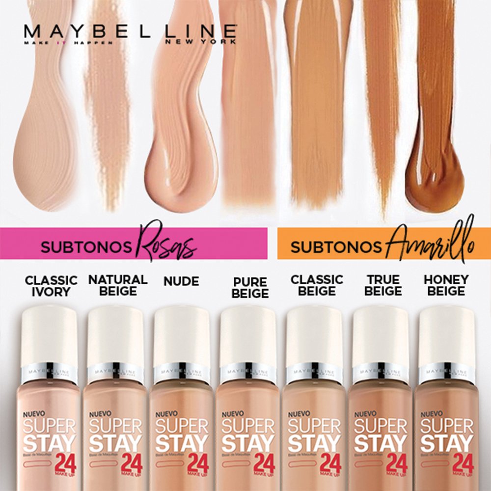 Maybelline New York Super Stay 24Hr Makeup, Natural Beige, 1 Fluid Ounce
