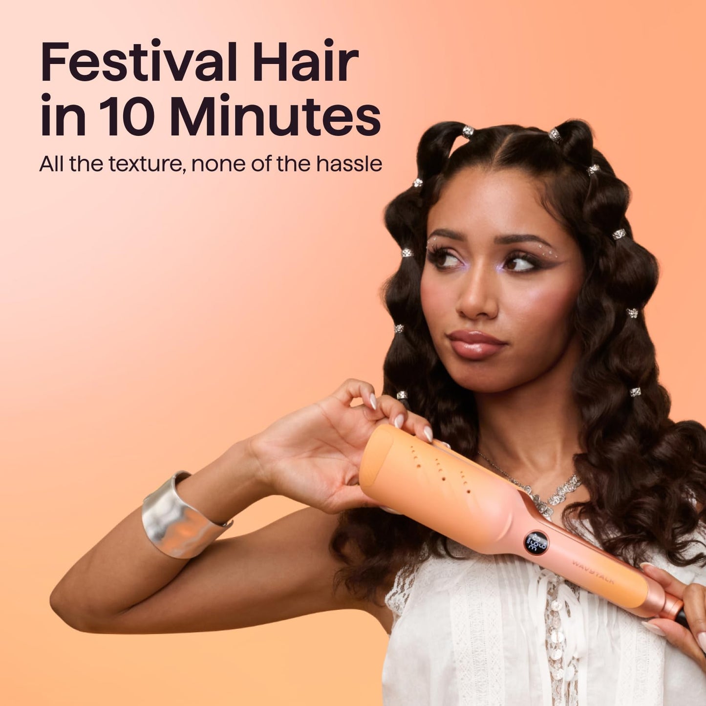 Wavytalk Main Stage Waves Power Wave Festival Bundle, Curling Iron Hair Crimper Waver, Ventilation Design for Less Damage, Ionic Reduces Frizz Beauty and Personal Care wavytalk