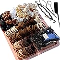 YANRONG 1159PCS Hair Accessories for Woman Set Seamless Ponytail Holders Variety Hair Scrunchies Hair Bands Scrunchy Hair Ties For Thick and Curly