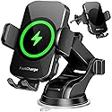Wireless Car Charger, Fast Charging Phone Holder 3 in 1 Phone Mount Auto Clamping Car Accessories Compatible with iPhone 16 15 14 13 12 11 Xs XR…
