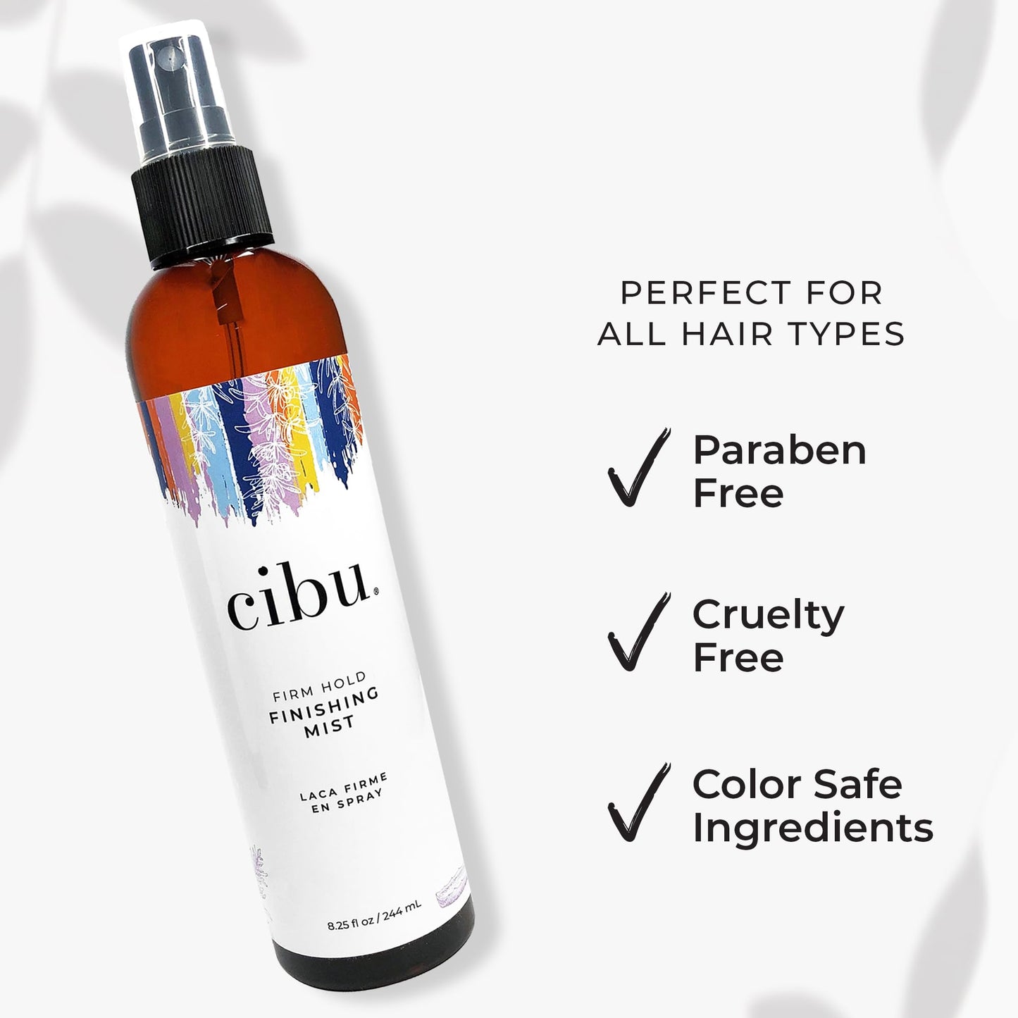 CIBU Firm Hold Finishing Mist - Lightweight Finishing Hair Spray - Long-Lasting Firm Hold Hair Spray with Rosemary Extract, Aloe Leaf Extract