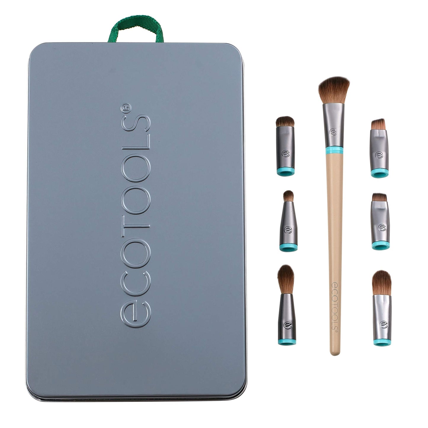 EcoTools Interchangeables Total Renewal Eye Makeup Brush Kit, Customizable Makeup Brushes for Eyeshadow, Travel-Friendly Kit, Eco-Friendly Synthetic
