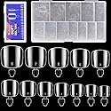 Clear Soft Gel ToeNail Tips, Melous 600PCS Full Cover Nail Tips Gel Nail Tips Clear False Fake Nails