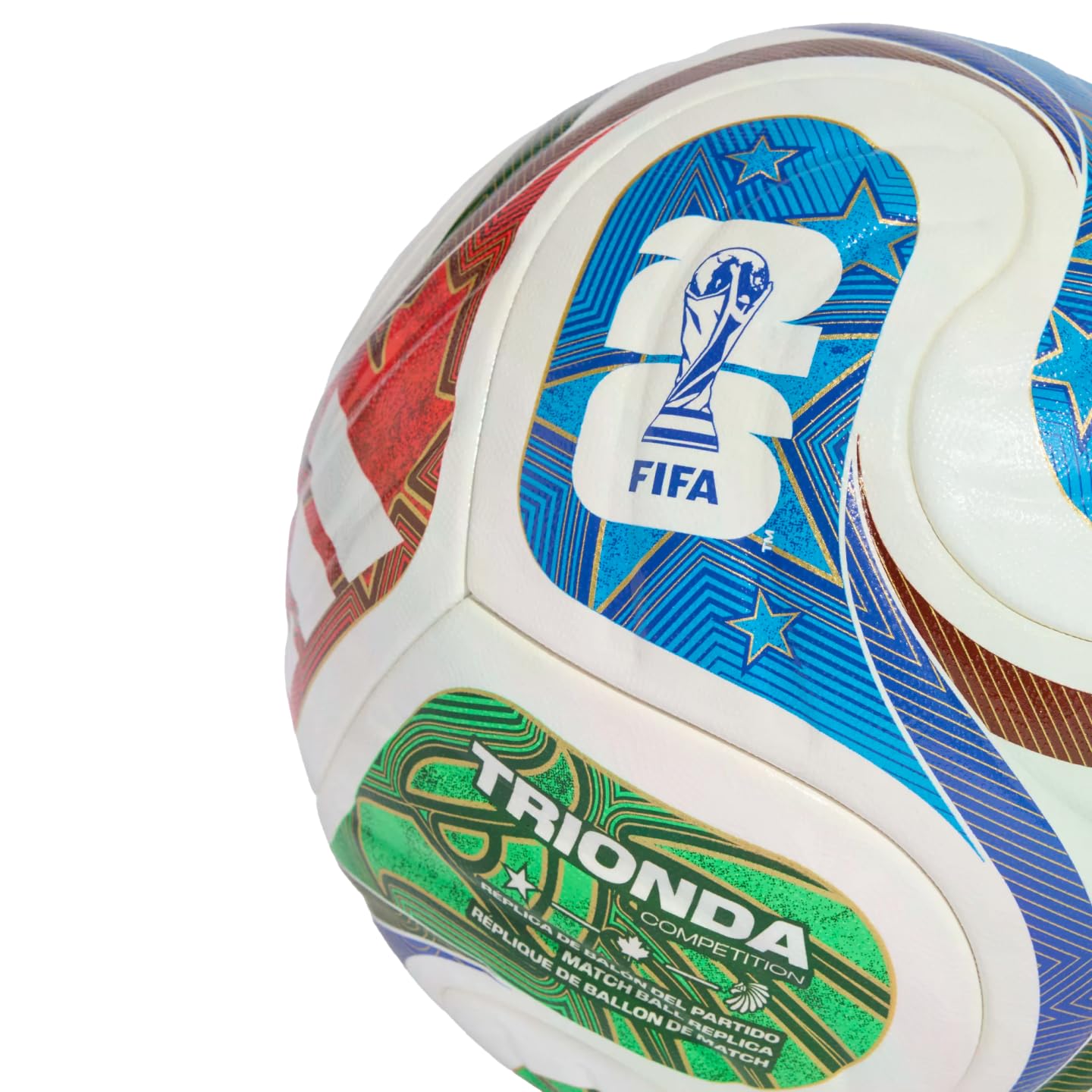 Adidas World Cup 2026 Competition Ball - Inspired by la Ola Wave Design, Seamless Surface for Precision and Stability, FIFA Quality Pro (5)