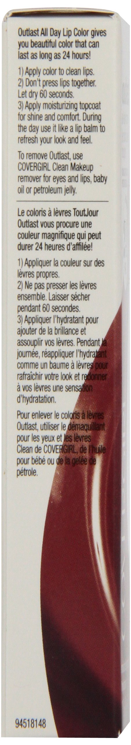CoverGirl Outlast All Day Two Step Lipcolor, Brazen Raisin 542, 0.13 Ounce